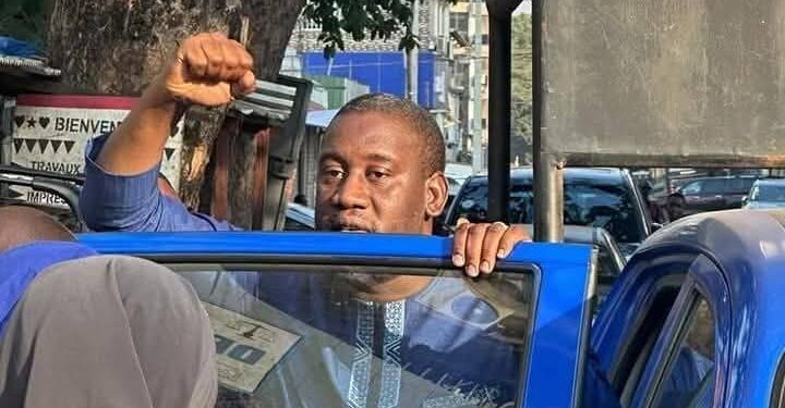 Aliou Bah (MoDel) conduit à la maison centrale