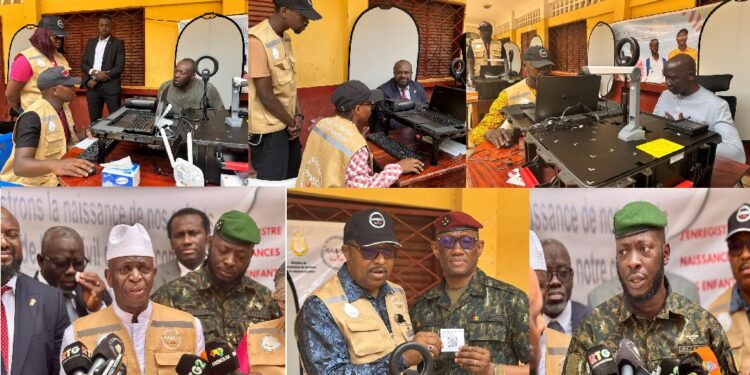 Top départ du recensement biométrique à Conakry donné à Kaloum par le général Amara Camara